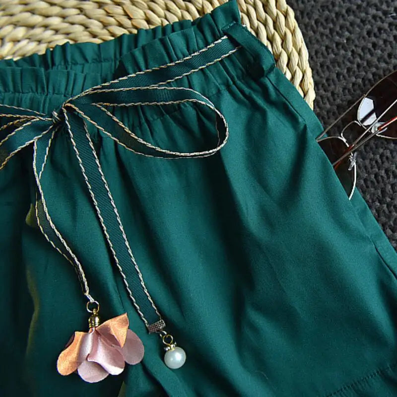 2-Piece Ruffle Sleeveless T-Shirt & Chiffon Flower Print Skirt, Toddler Baby Girl Outfit