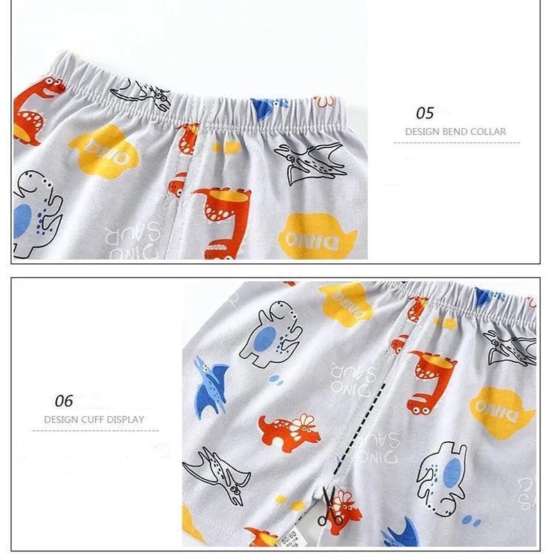 2-Piece Cotton Cartoon Pajama & Casual Tracksuit for Boys