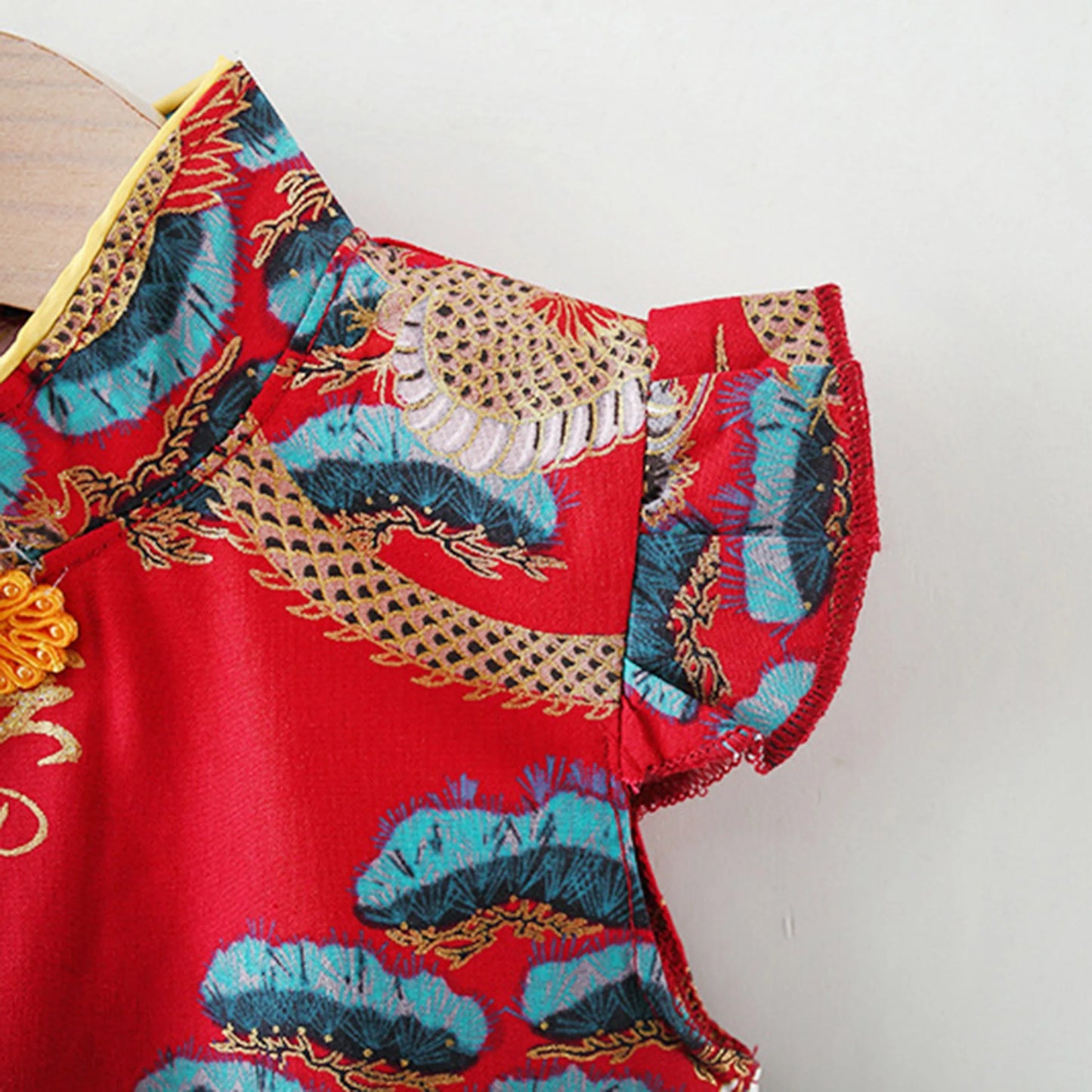 Embroidered Chinese-Style Princess Dress with Flying Sleeves, Perfect for Birthdays & Parties