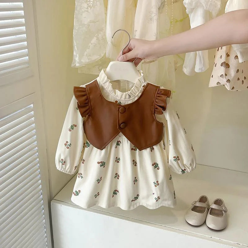 Spring Flower Pattern Dress (Girls)