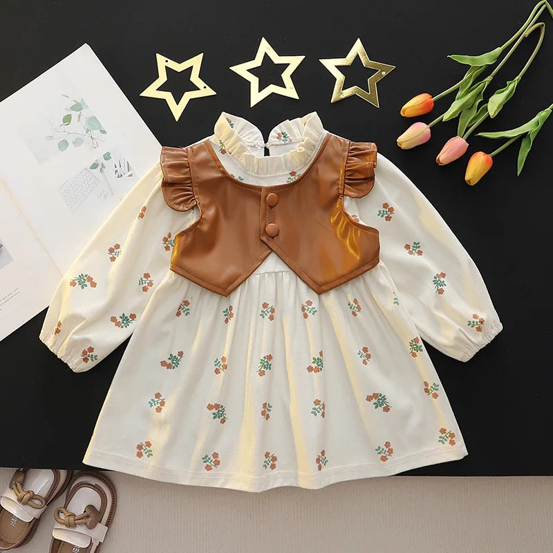 Spring Flower Pattern Dress (Girls)